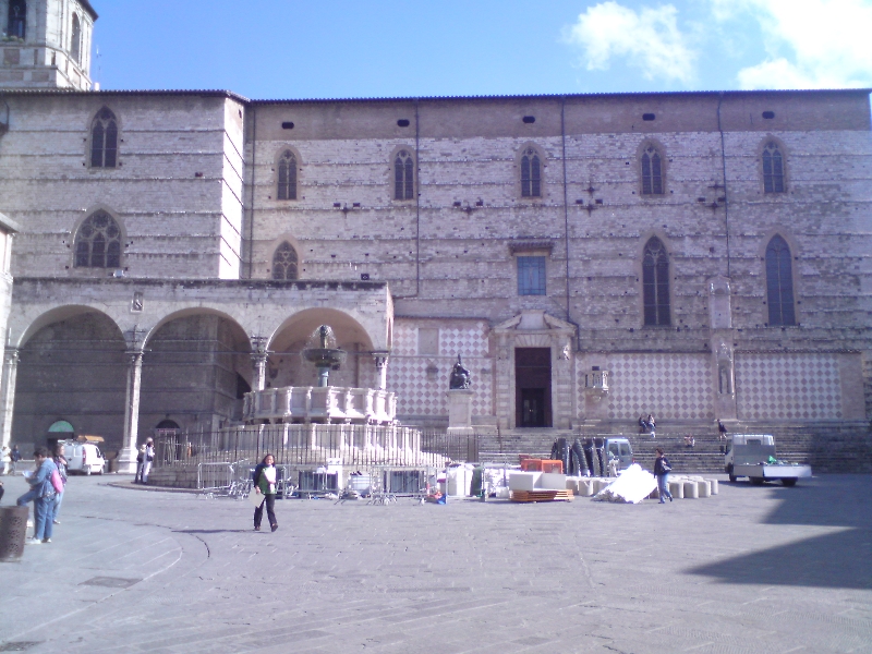 fontána v centru města Perugia