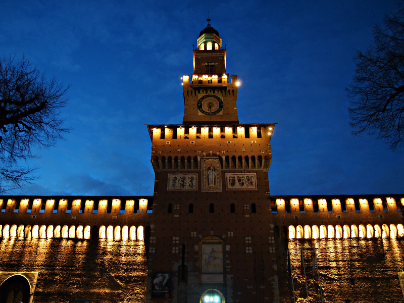 hrad Sforzesco v Miláně